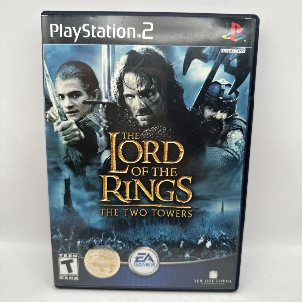 Lord of the Rings The Two Towers Sony PlayStation 2 CIB Complete w Manual